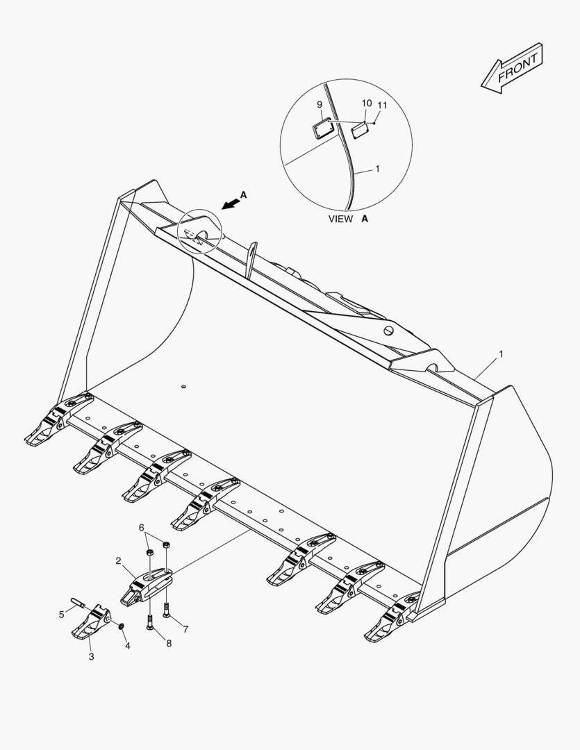 2140 BUCKET - 4.5гЋҐ - TOOTH
