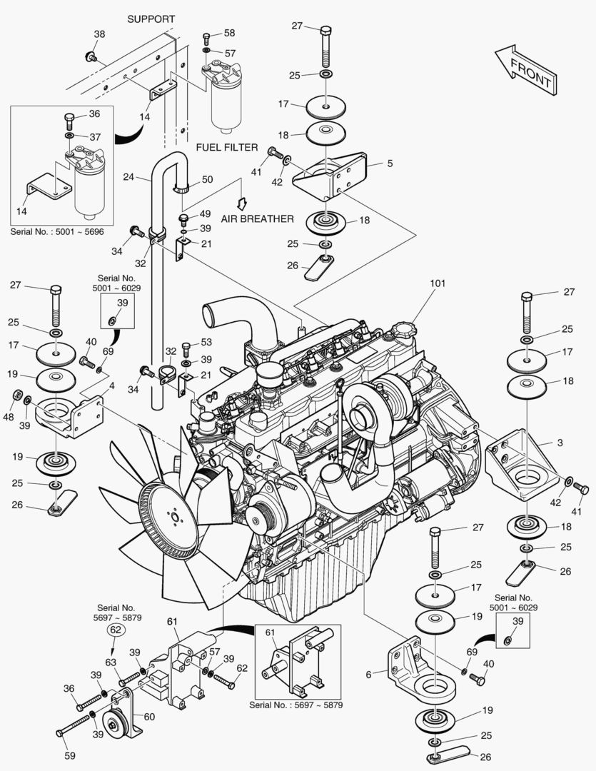 МОНТАЖ ДВИГАТЕЛЯ