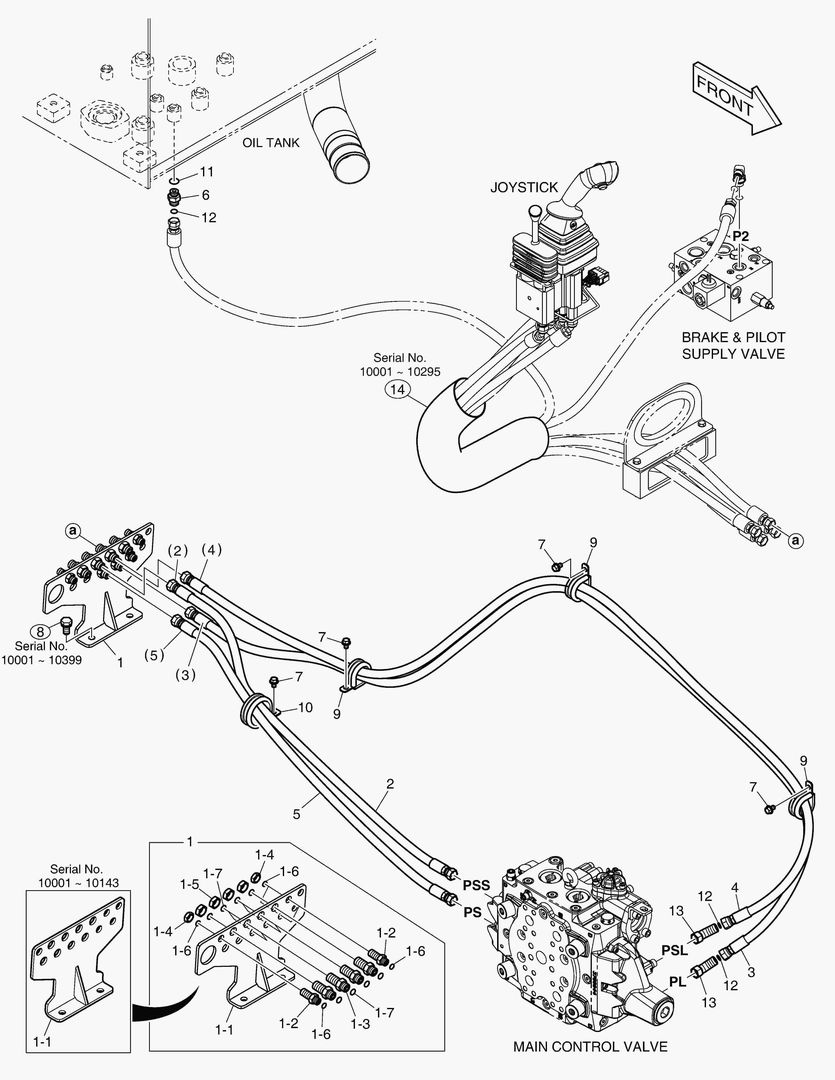 ТРУБОПРОВОД СЕРВОУПРАВЛЕНИЯ - 2 КАТУШКИ