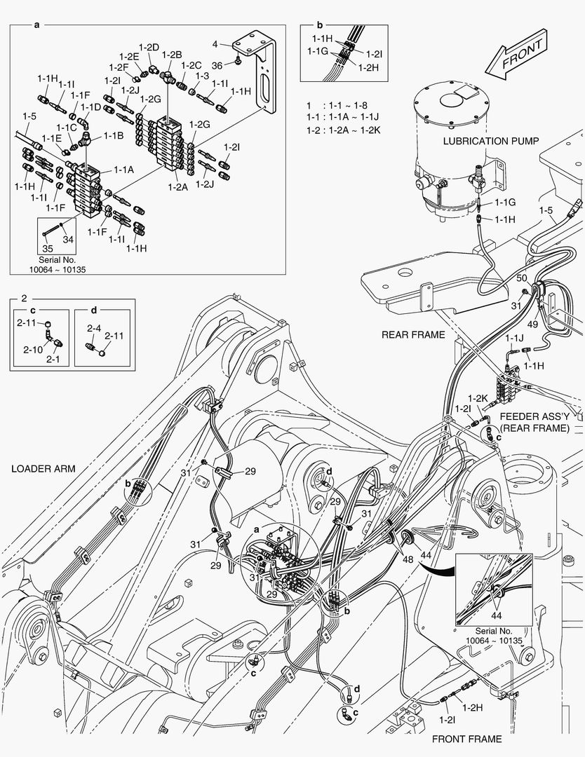 6040 LUBRICATION - FEEDER(FRONT FRAME) [10064~]