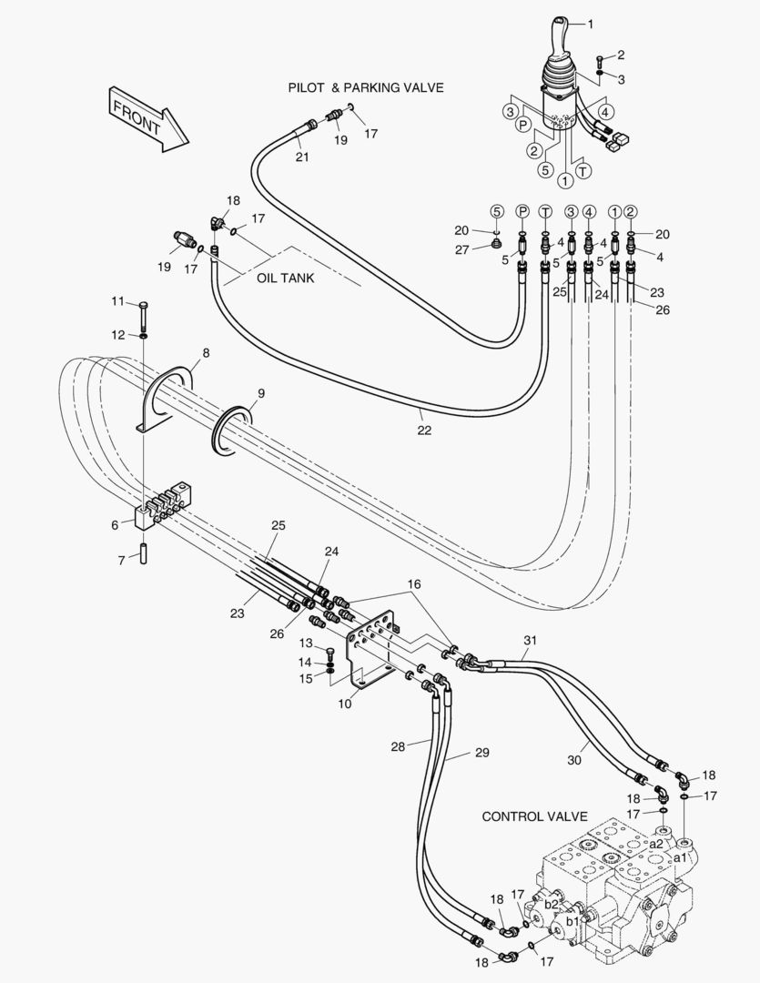 ТРУБОПРОВОД СЕРВОУПРАВЛЕНИЯ - 2 КАТУШКИ