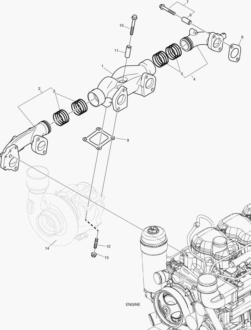 G010-44 EXHAUST MANIFOLD