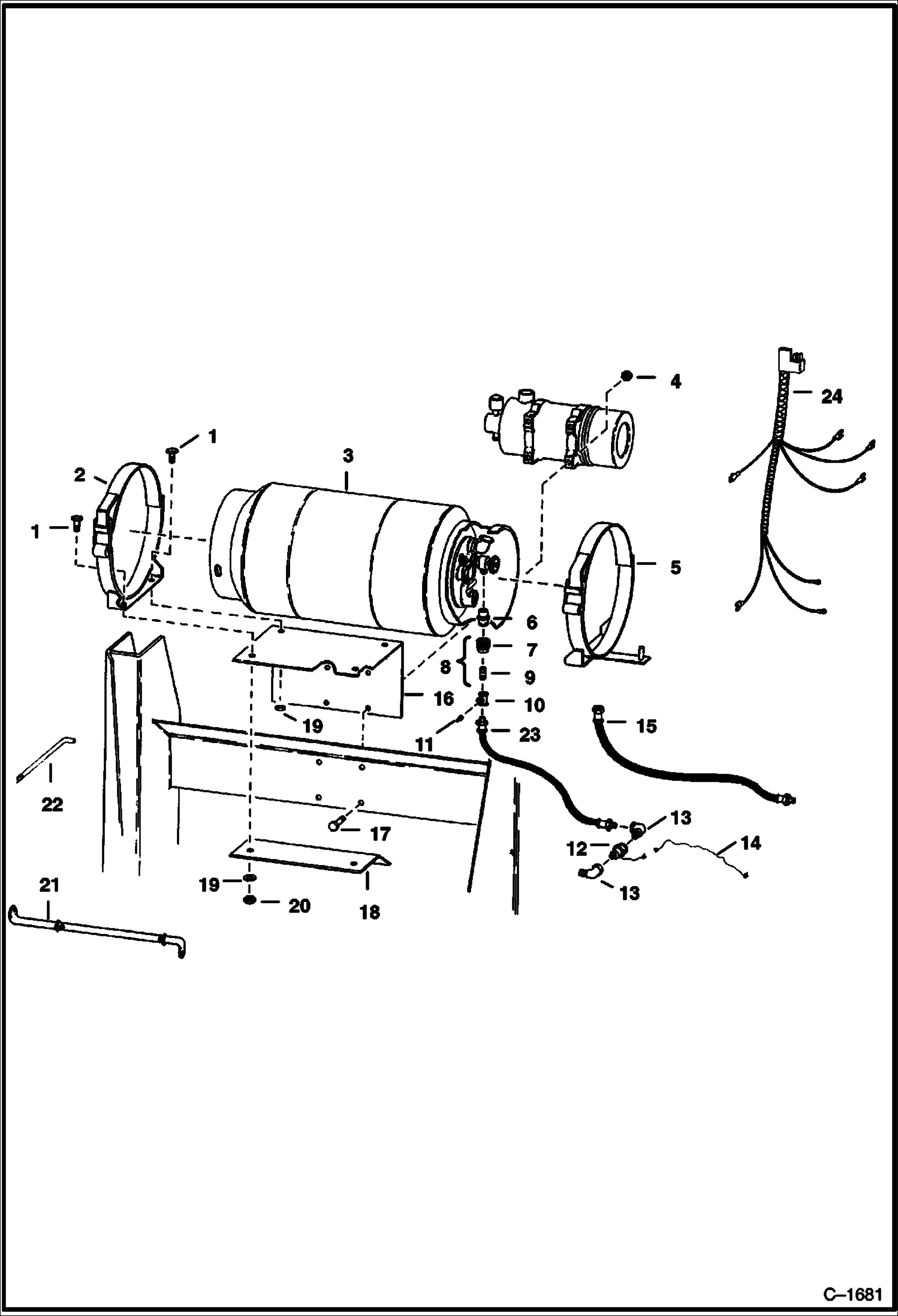БАЛЛОН СЖИЖЕННОГО УГЛЕВОДОРОДНОГО ГАЗА (СУГ) И КРЕПЕЖНЫЕ ДЕТАЛИ