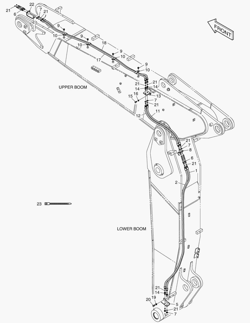 ТРУБОПРОВОД СТРЕЛЫ С ИЗМЕНЯЕМОЙ ГЕОМЕТРИЕЙ - БЫСТРАЯ ПОСАДКА