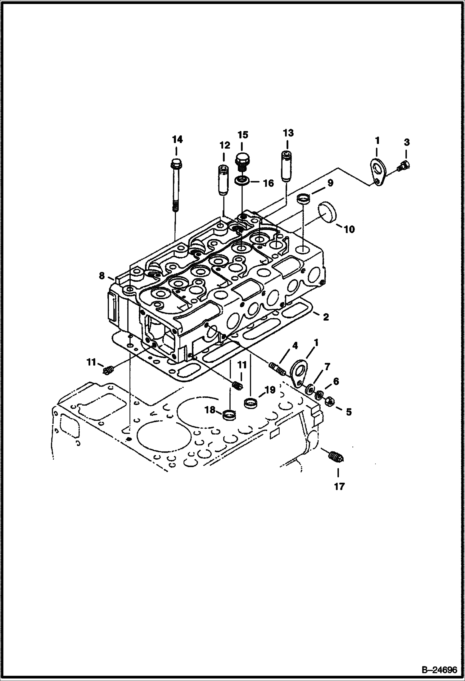 ГОЛОВКА ЦИЛИНДРА (KUBOTA - D1703-E2B - TIER II)