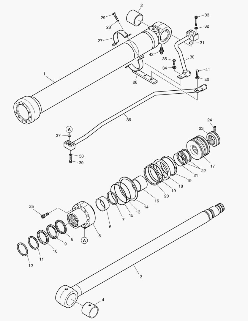 Спецтехника 4350 BOOM CYLINDER - R.H (ARTI BOOM) [5001~7057] - главное фото