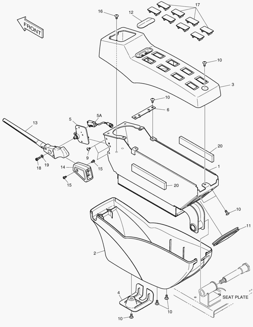 ПУЛЬТ УПРАВЛЕНИЯ - ЛЕВОСТОРОННИЙ