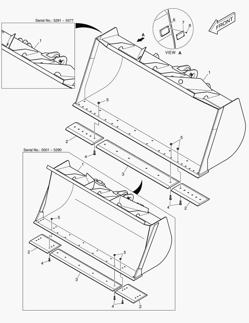 Спецтехника 5260 BUCKET -2.0mВі CUTTING EDGE