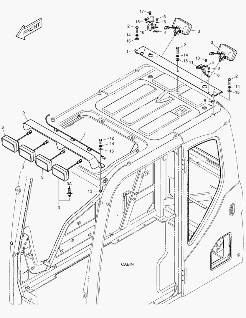 РАБОЧАЯ ФАРА - 6 ЛАМПЫ