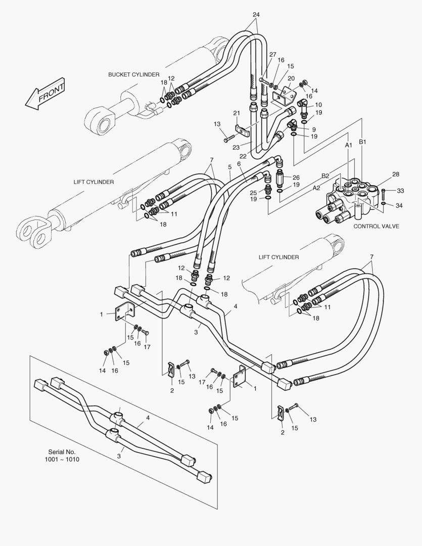 1170 CONTROL VALVE PIPING-2 SPOOL STD. [1001~1020]