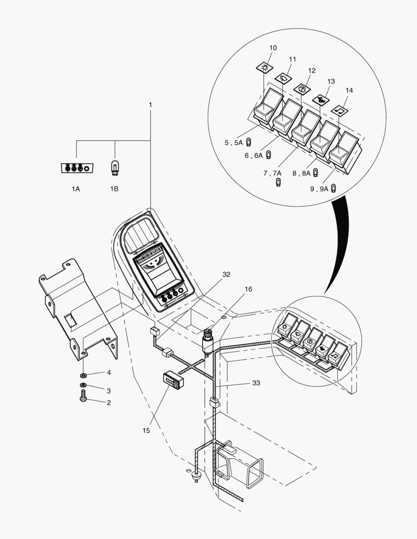 1650 ELECTRIC PARTS(1)-GAUGE & SWITCH PANEL