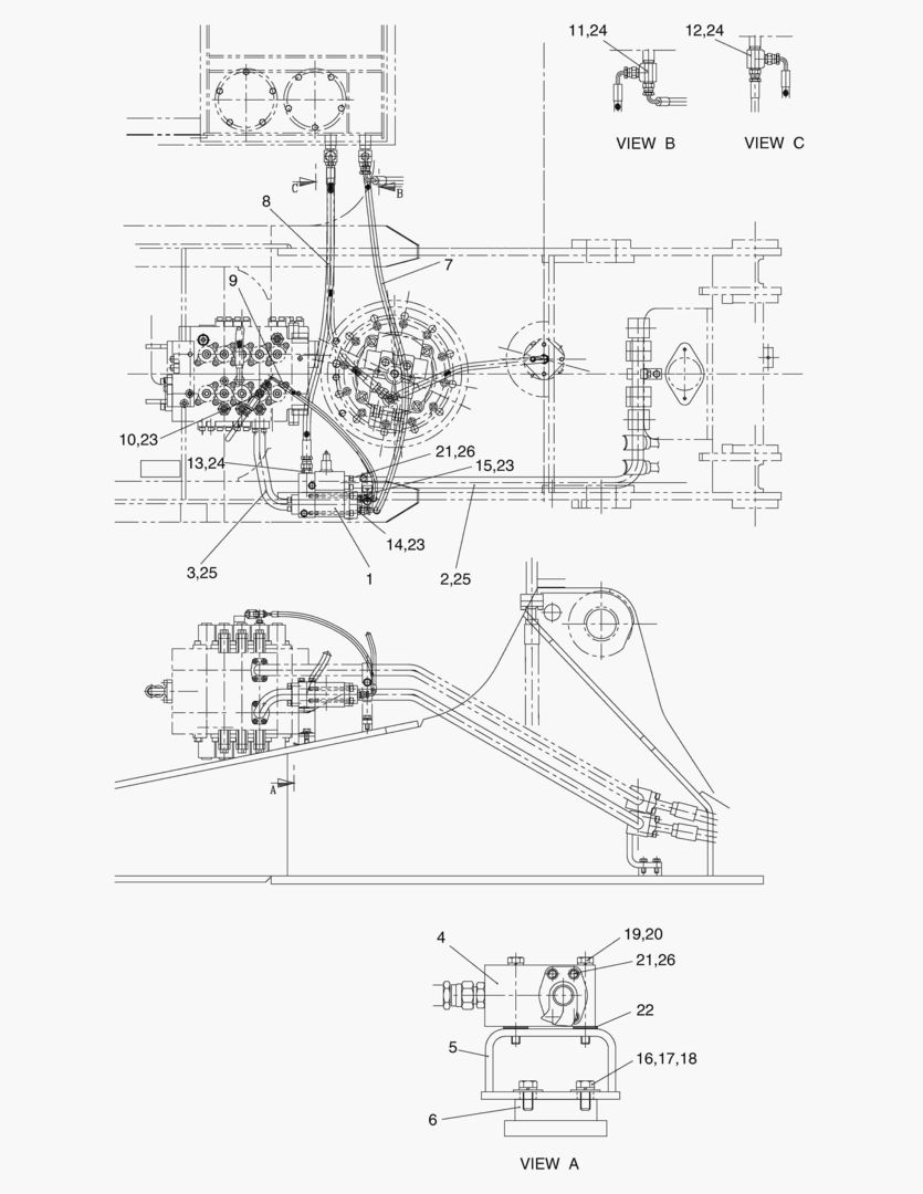 УДЕРЖАНИЕ ТРУБОПРОВОДА СТРЕЛЫ