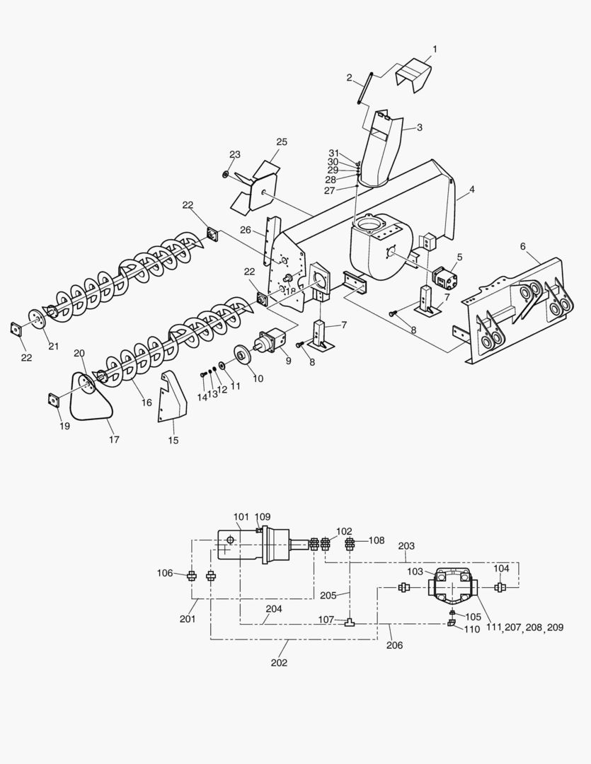 5601 SNOW BLOWER-DUAL SHAFT & QC
