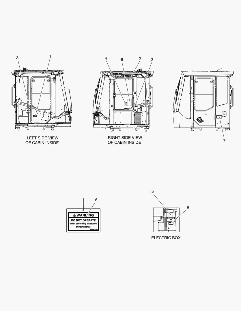 ПРЕДУПРЕЖДАЮЩАЯ ТАБЛИЧКА - КАБИНА