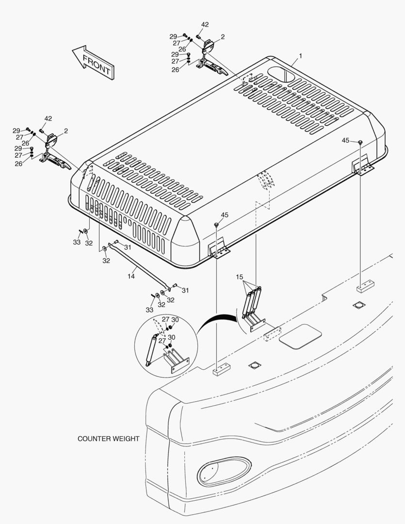КРЫШКА ДВИГАТЕЛЯ