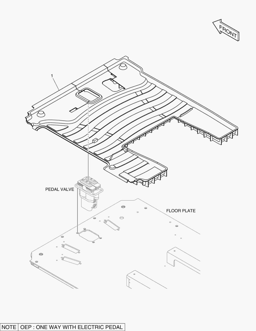 7550 FLOOR MAT - TWO WAY OR OEP(ROPS)