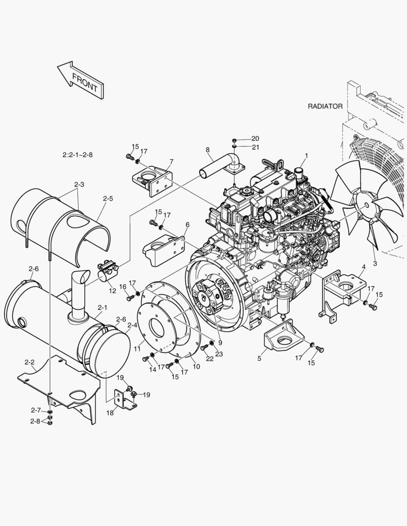 1120 ENGINE MOUNTING(1) - MUFFLER
