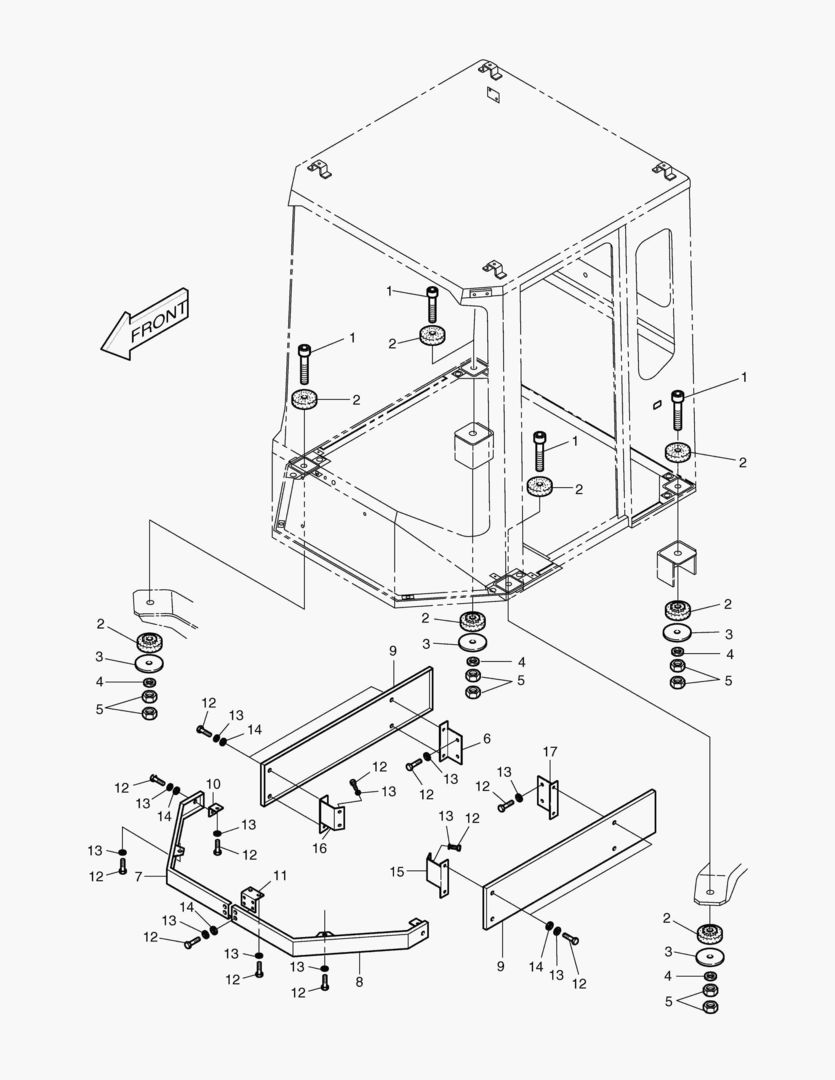 1320 CAB MOUNTS & COVER ASS`Y