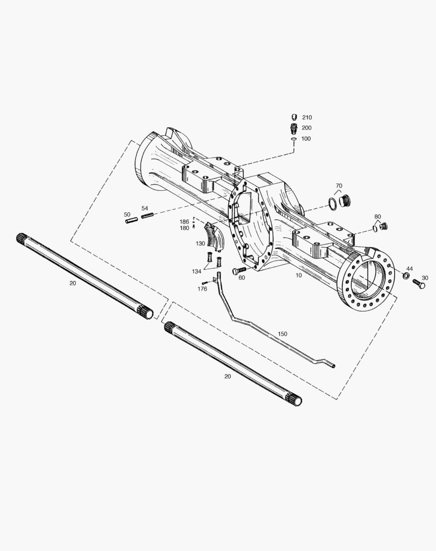 3370 AXLE CASING-REAR AXLE [2001~2076]