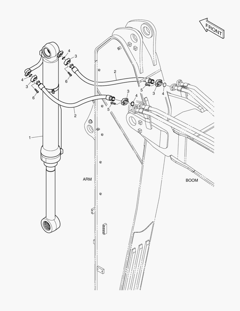 ГИДРОСИСТЕМА РУКОЯТИ - РУКОЯТЬ 3.98 м