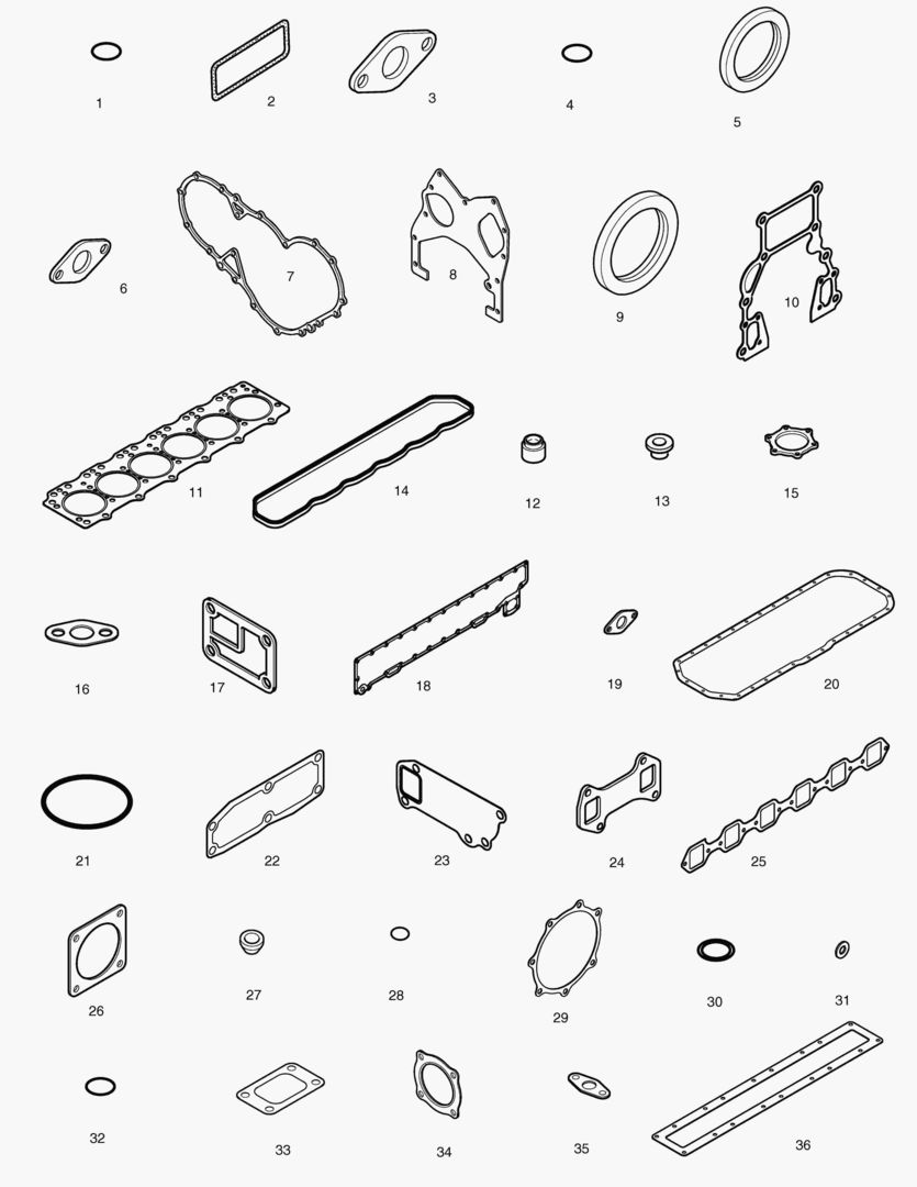 Спецтехника КОМПЛЕКТ ПРОКЛАДОК ДЛЯ КАПИТАЛЬНОГО РЕМОНТА-ВСЕ от Globus Machinery