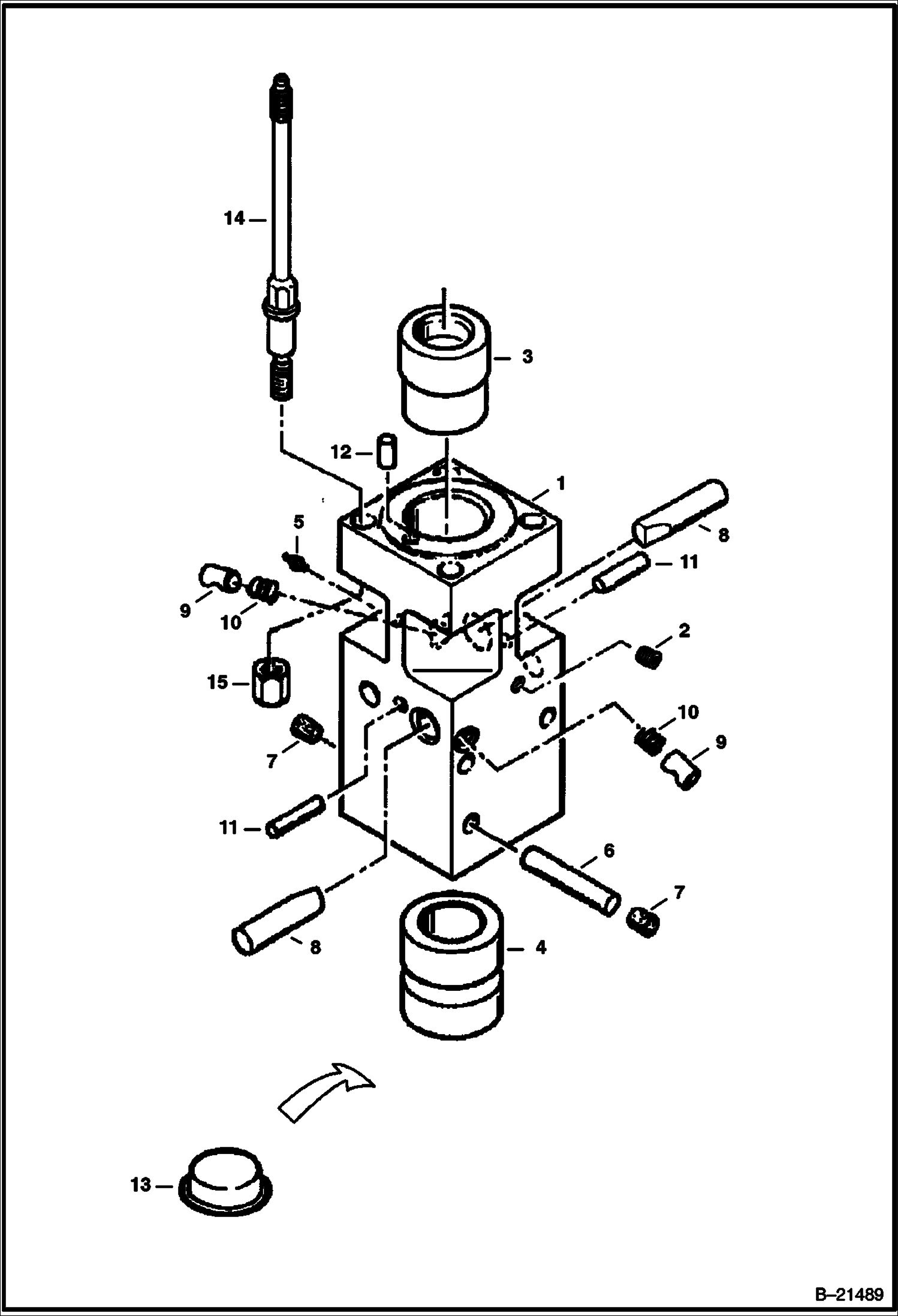 ГИДРОМОЛОТ (НИЖНИЙ КОРПУС) (B1400) (ИСПОЛЬЗУЕТСЯ НА 442)