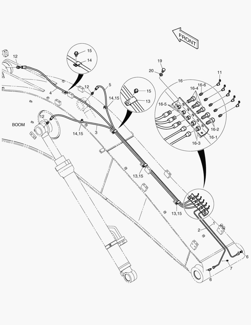 3141 LUBRICATION PIPING - BOOM 5.6m [5330~]