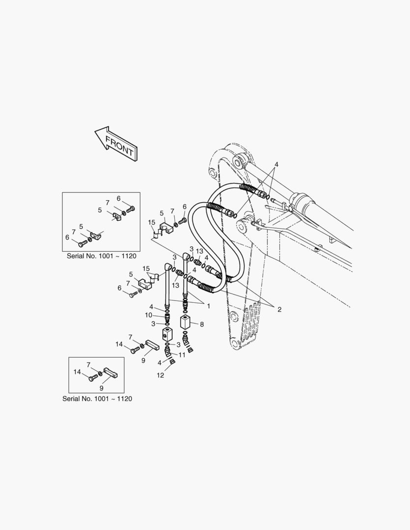 Спецтехника 6300 ARM PIPING-ARM 2.0m(ONE & TWO WAY)