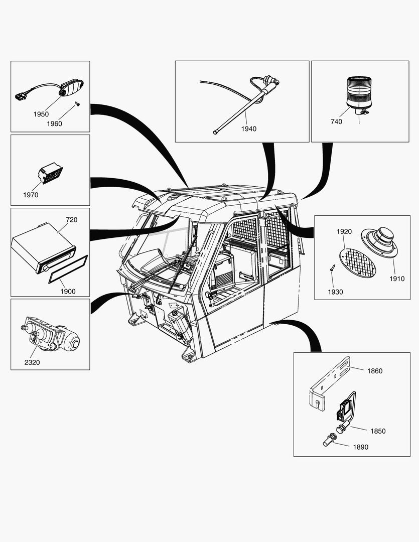 Спецтехника G305-220 EL. COMPONENTS CABIN