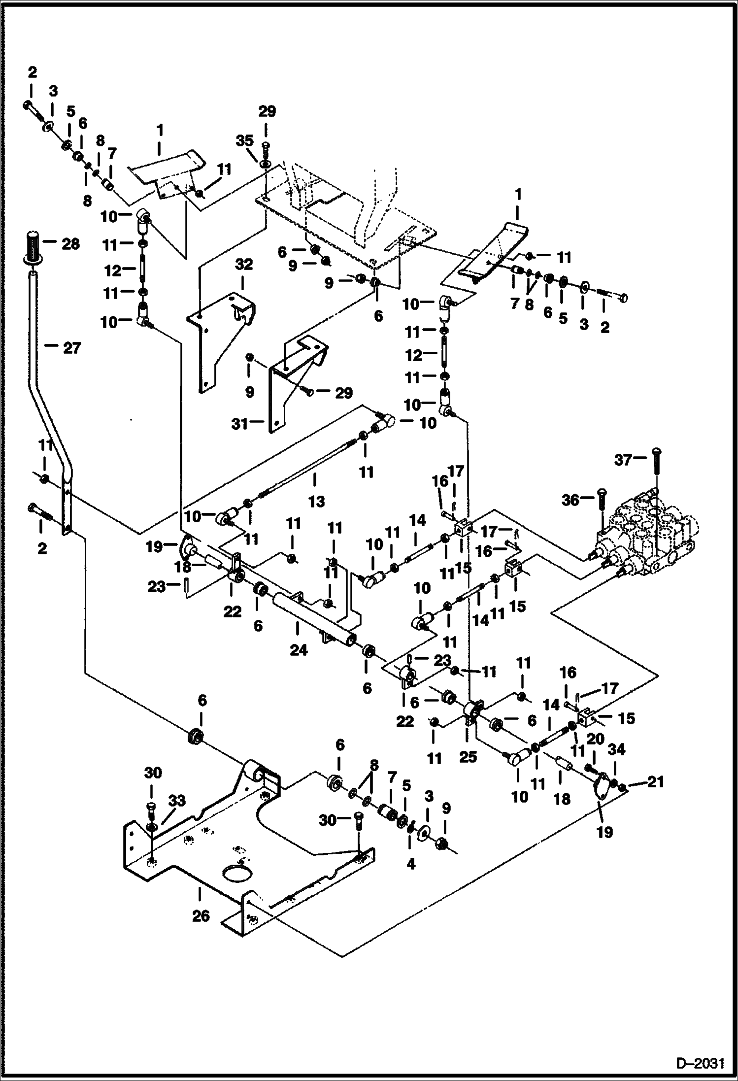 ОТВАЛ, ПОВОРОТ СТРЕЛЫ И ВСПОМОГАТЕЛЬНЫЕ УСТРОЙСТВА УПРАВЛЕНИЯ (СЕРИЙНЫЙ НОМЕР 508212000 - 508212951)