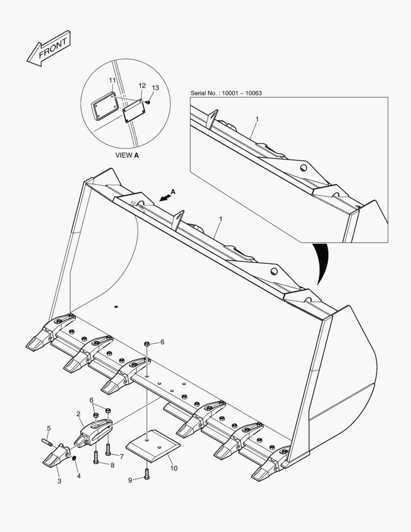 5250 BUCKET 3.7гЋҐ - TOOTH(SEGMENT EDGE)