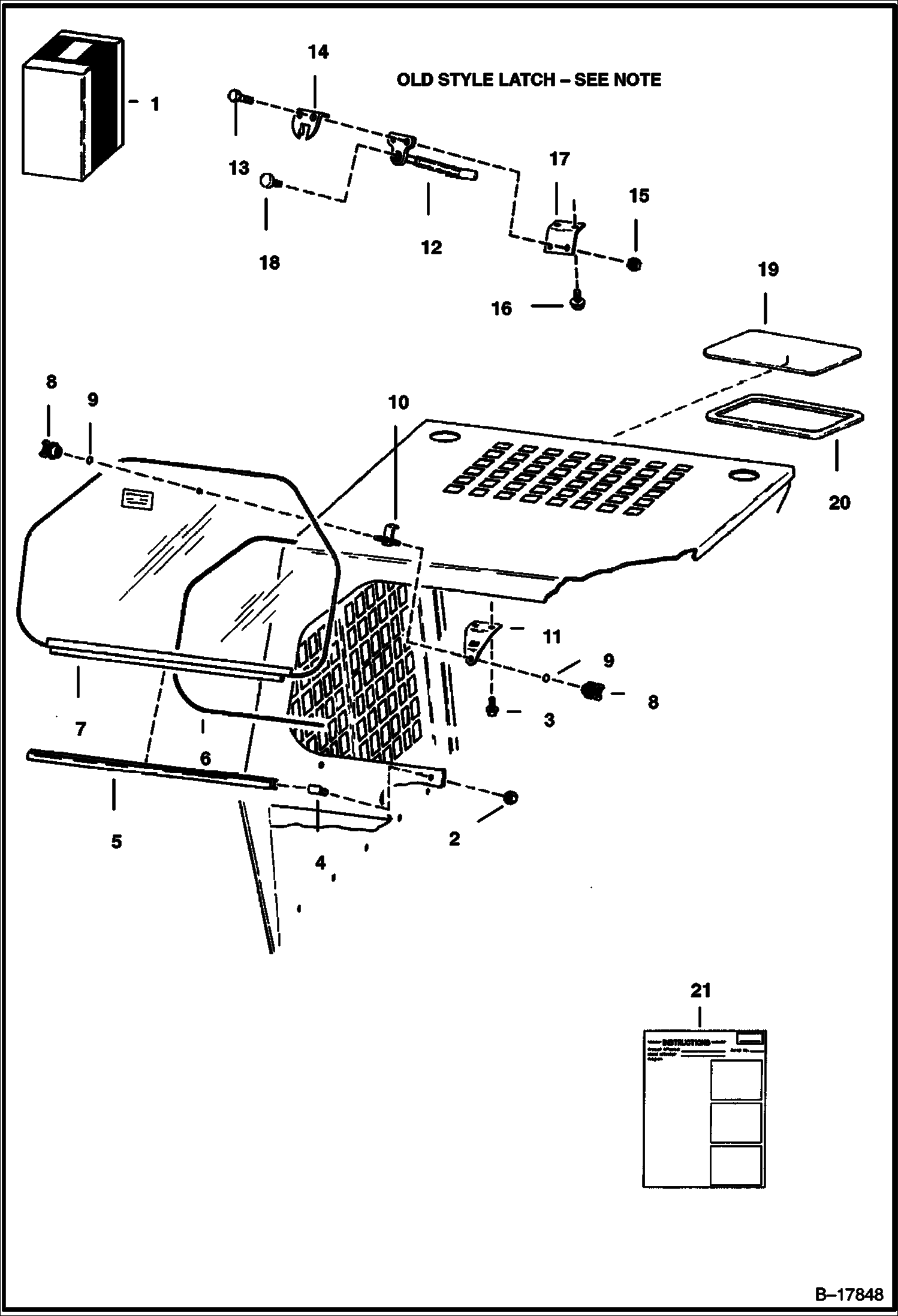 ОКНА КАБИНЫ (ЗАДНИЙ И ВЕРХНИЙ)