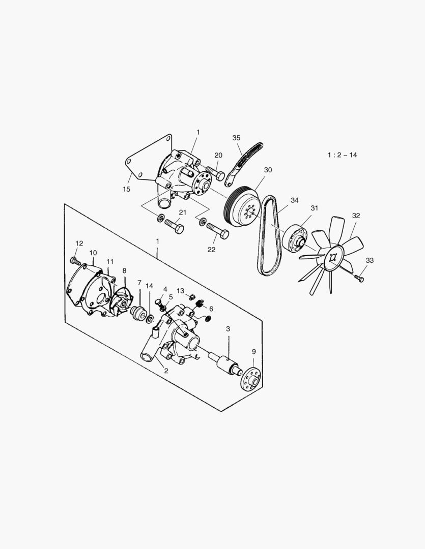 022 COOLING WATER PUMP & COOLING PUMP