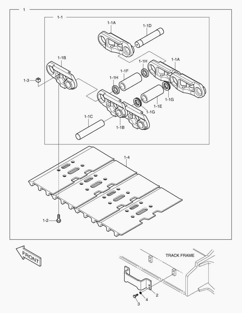 БАШМАК ГУСЕНИЦЫ В СБОРЕ - 700G