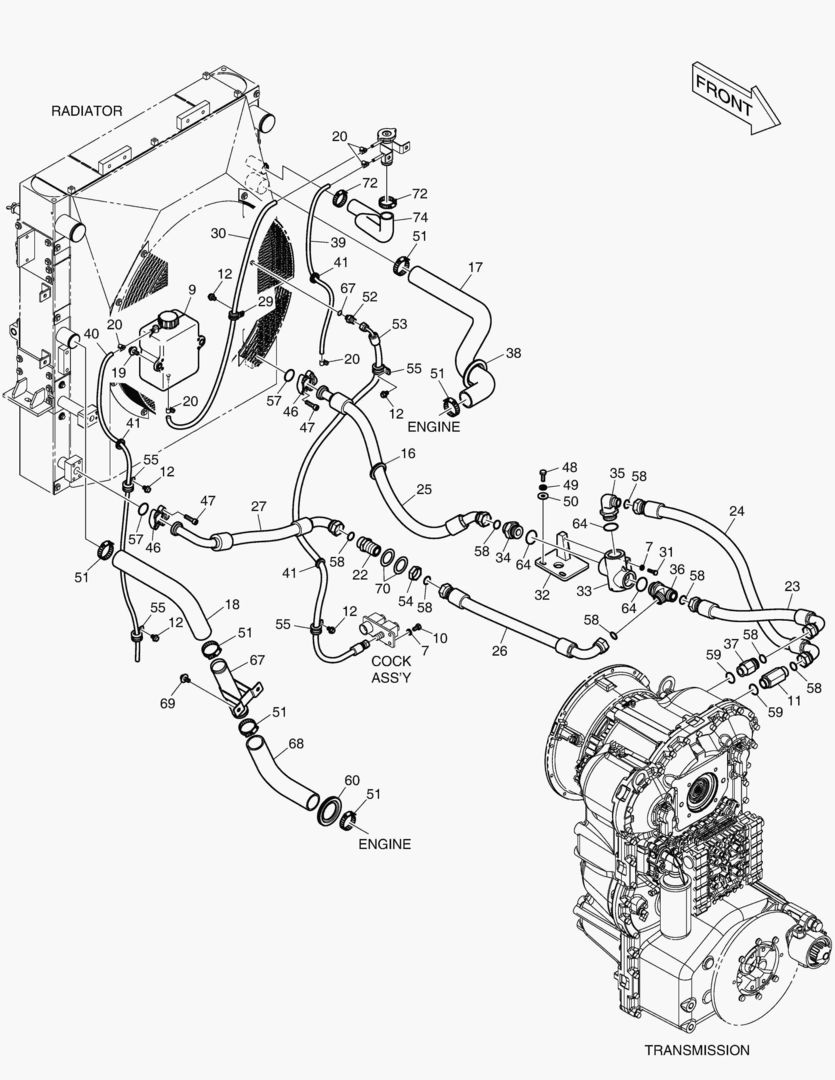 ТУБОПРОВОД МАСЛЯНОГО РАДИАТОРА (1)