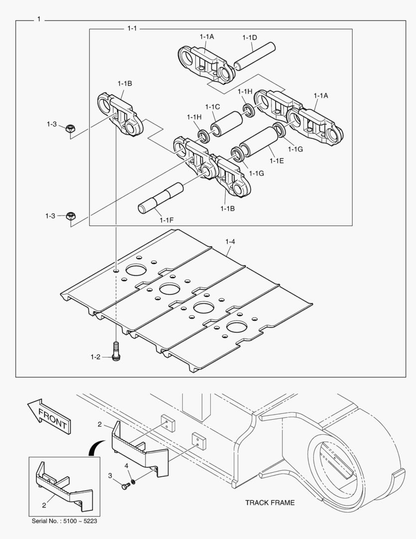 Спецтехника 6301 TRACK SHOE-600G(DOUBLE GROUSER) [5100~10029] - главное фото