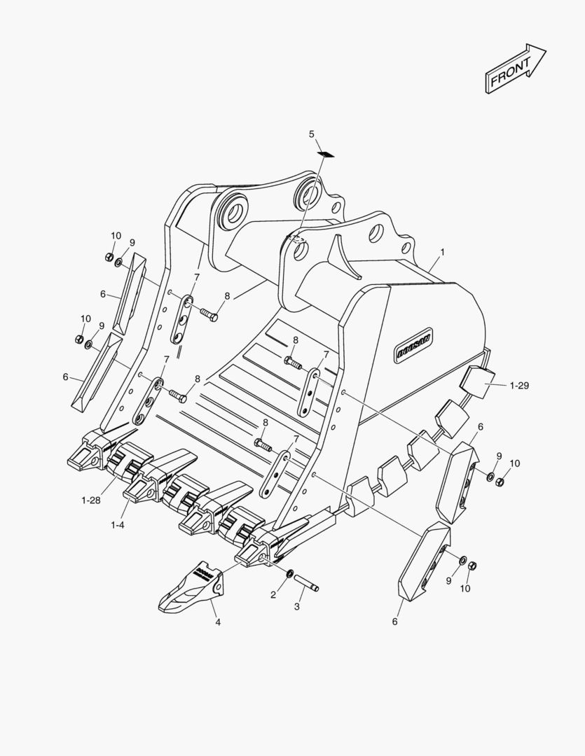 7820 BUCKET ASS`Y - 1.56mВі - X CLASS