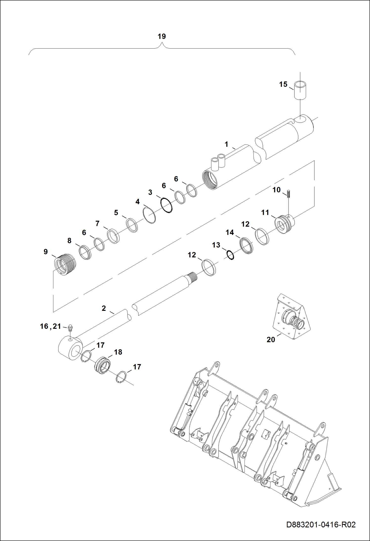 ЦИЛИНДР ГРЕЙФЕРНОГО КОВША