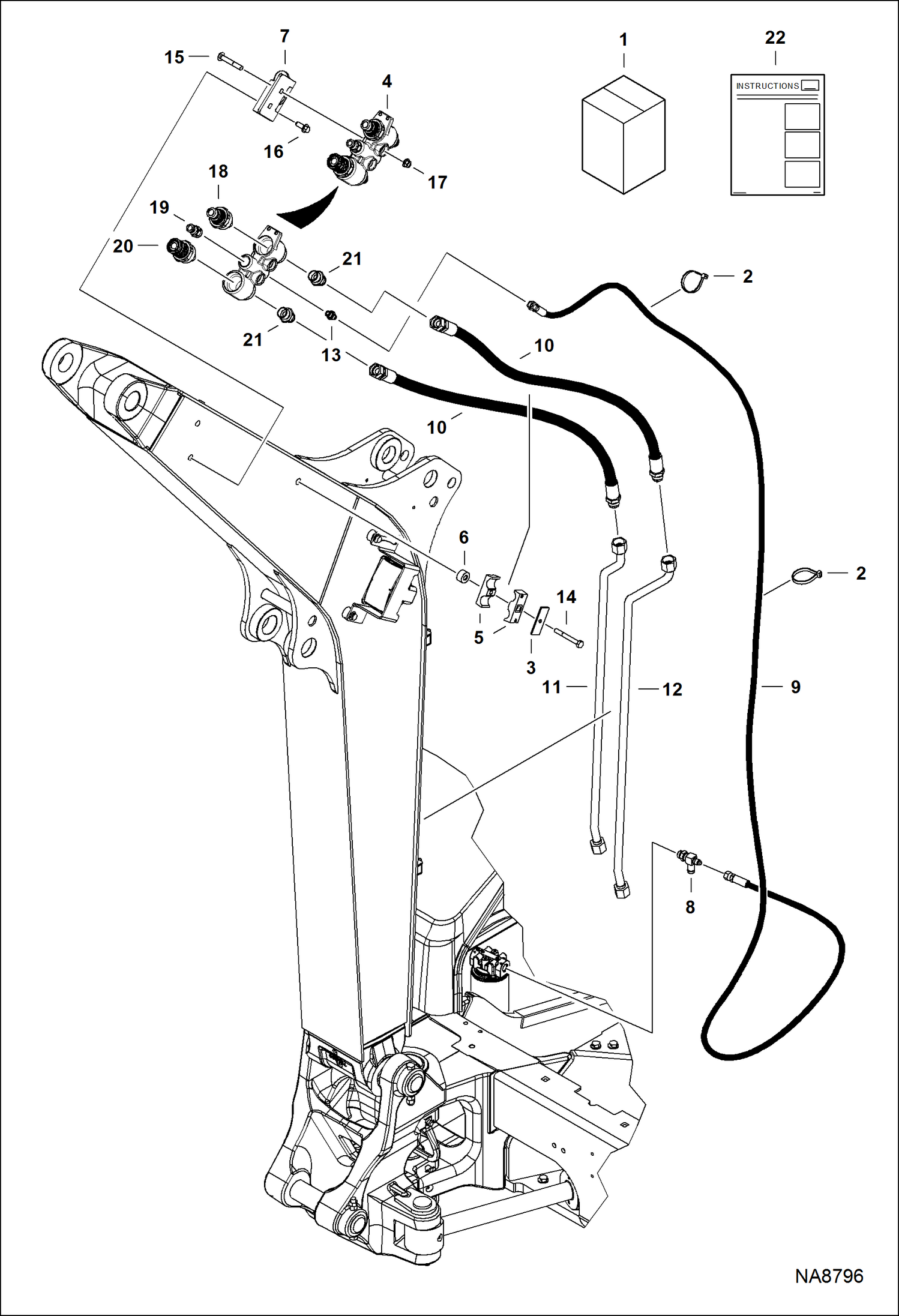 КОМПЛЕКТ КОРПУСА АВТОСЦЕПКИ (РАЗДВИЖНАЯ РУКОЯТЬ)
