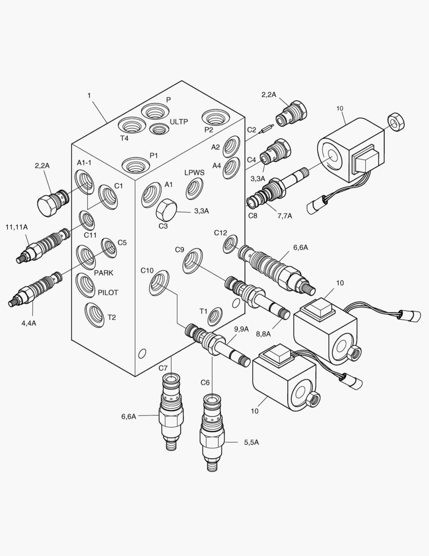 3460 BRAKE & PILOT SUPPLY VALVE [1001~1010]