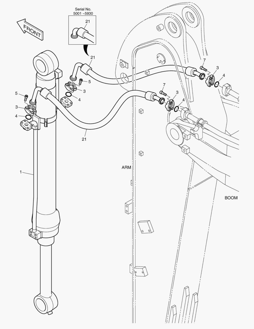 ГИДРОСИСТЕМА РУКОЯТИ - РУКОЯТЬ 2.1 м