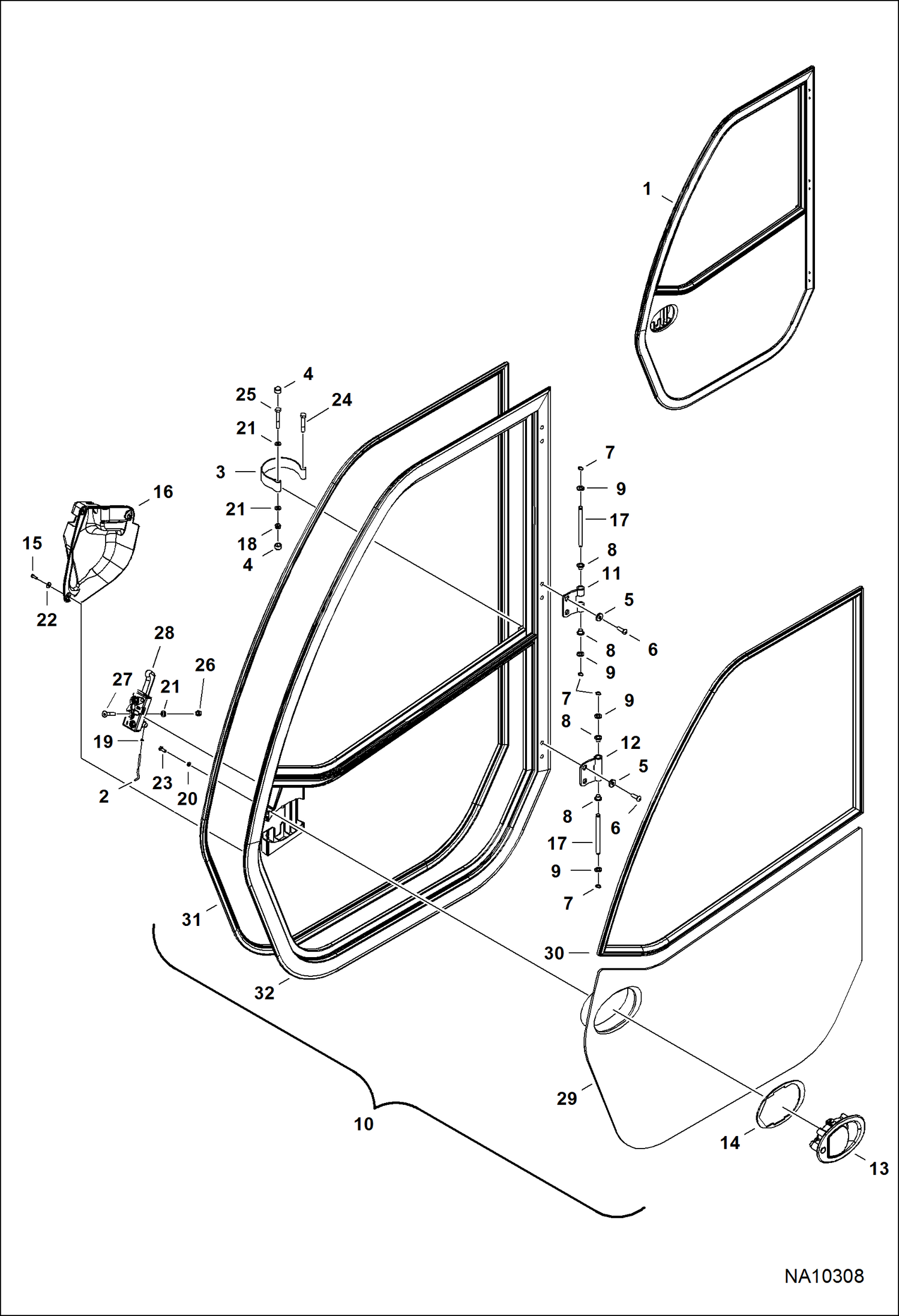 КАБИНА ВОДИТЕЛЯ (ДВЕРЦА В СБОРЕ)