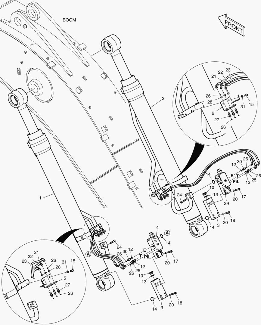 ГИДРОСИСТЕМА СТРЕЛЫ-ГИДРОЗАМОК