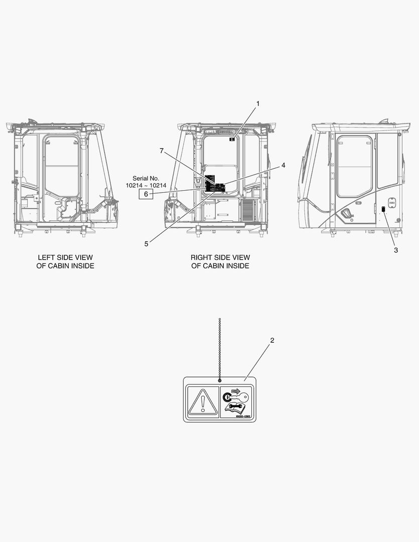 ПРЕДУПРЕЖДАЮЩАЯ ТАБЛИЧКА - КАБИНА