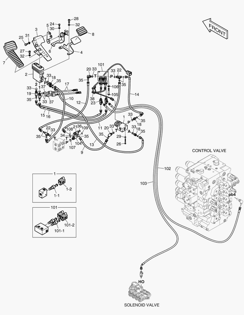 6870 PILOT PIPING - TWO WAY(WITH PEDAL)