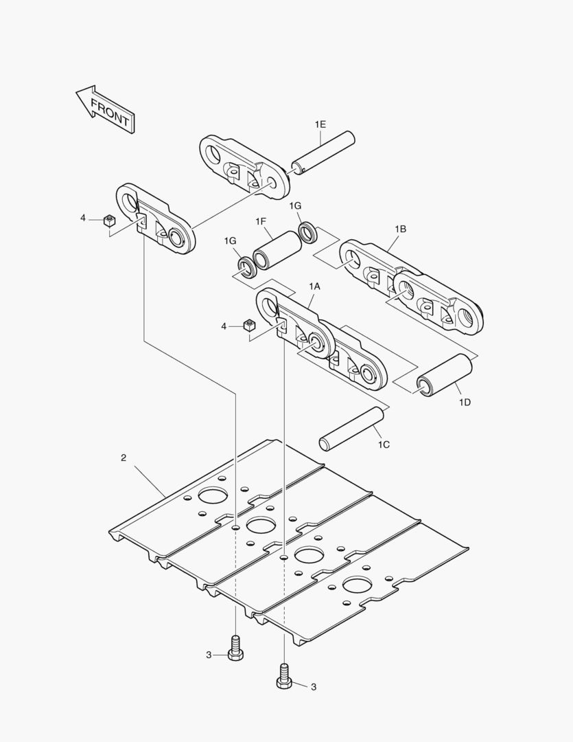 БАШМАК ГУСЕНИЦЫ В СБОРЕ-700G