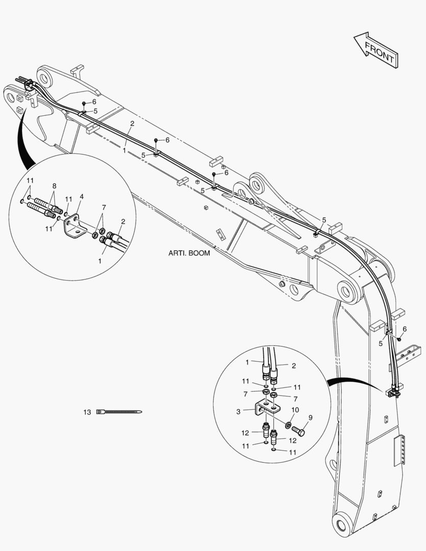 ТРУБОПРОВОД СТРЕЛЫ С ИЗМЕНЯЕМОЙ ГЕОМЕТРИЕЙ - БЫСТРАЯ ПОСАДКА