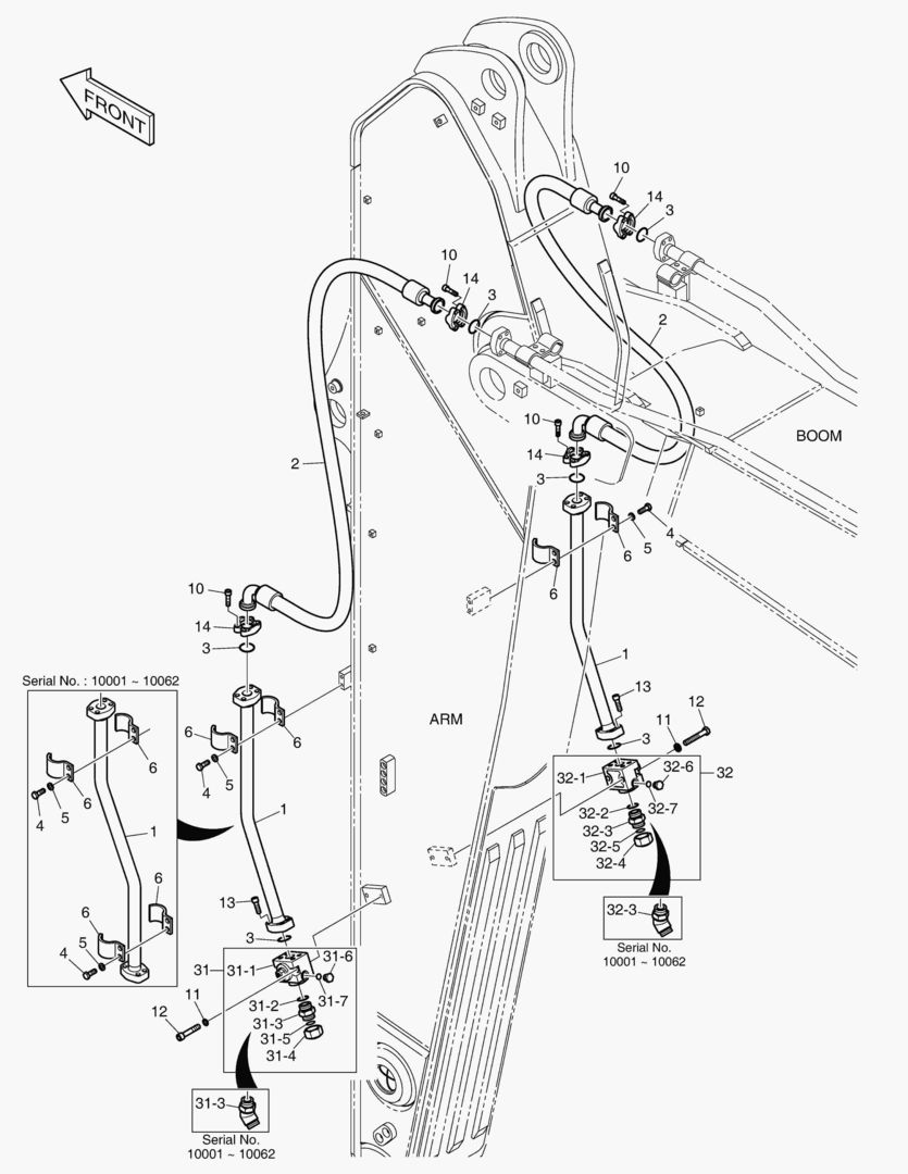 6980 ARM PIPING - ONE & TWO WAY(ARM 3.98m)
