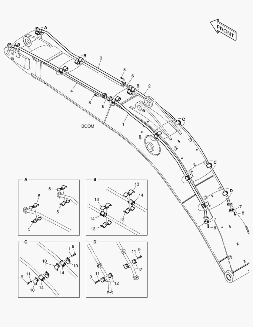 3150 BOOM PIPING - ONE & TWO WAY
