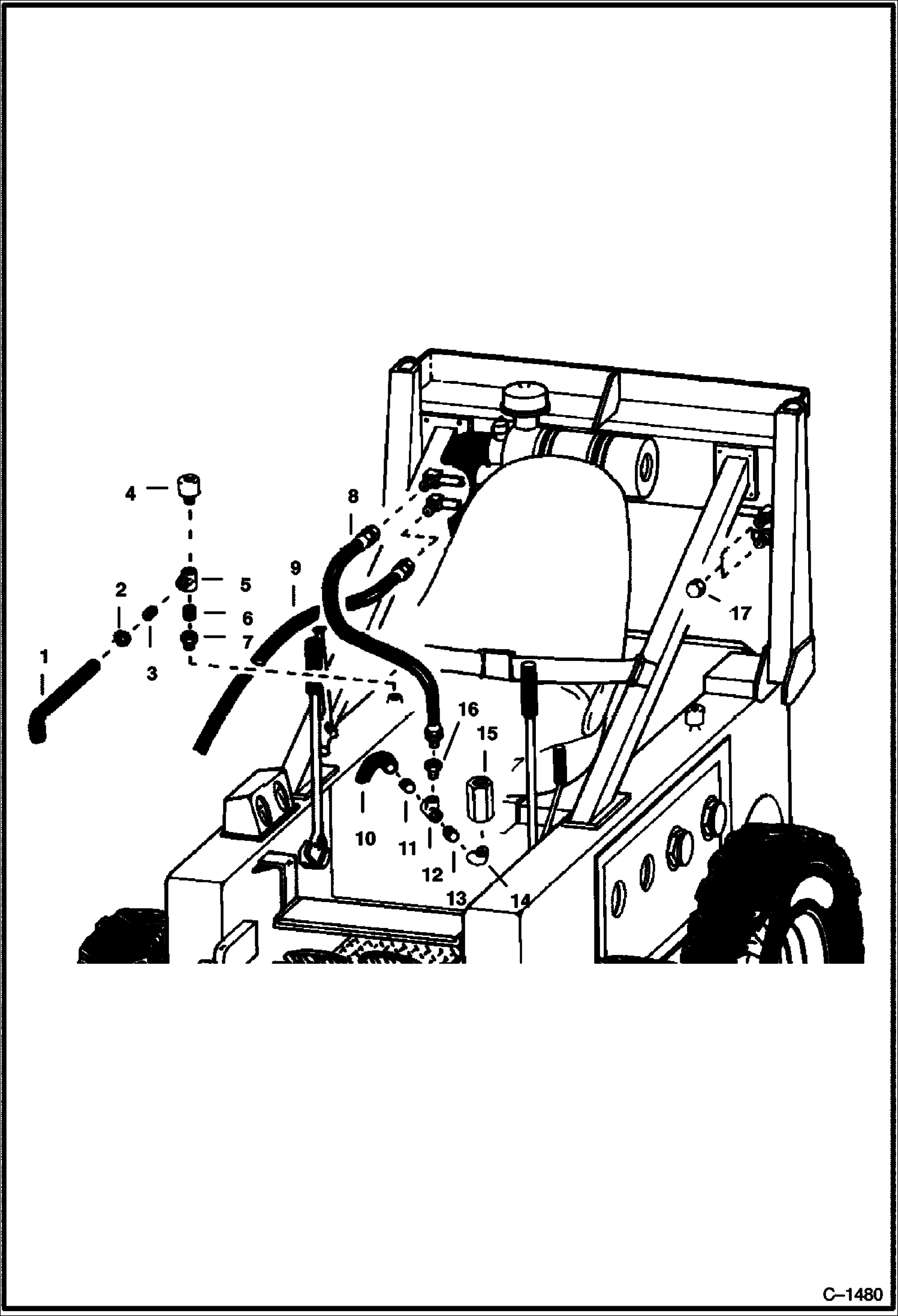 СХЕМА ГИДРАВЛИЧЕСКОЙ СИСТЕМЫ ФРОНТАЛЬНОГО ПОГРУЗЧИКА